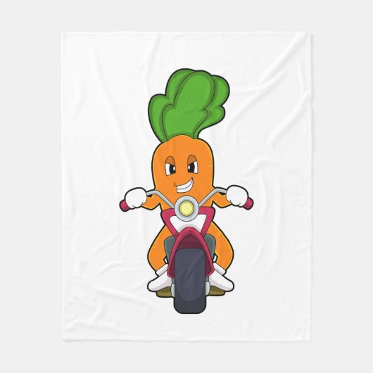 Wortel als motorrijder met motorfiets.PNG Fleece Deken (Voorkant)