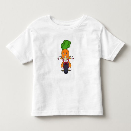 Wortel als motorrijder met motorfiets.PNG Kinder Shirts (Voorkant)