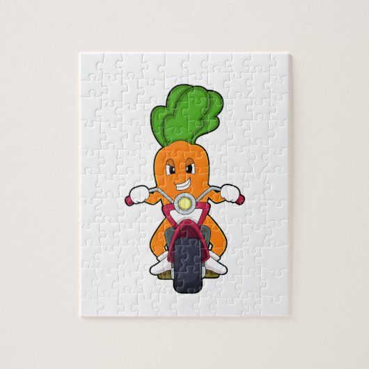 Wortel als motorrijder met motorfiets.PNG Legpuzzel (Verticaal)