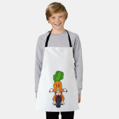 Wortel als motorrijder met motorfiets.PNG Schort (Gedragen)