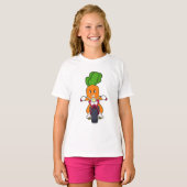 Wortel als motorrijder met motorfiets.PNG T-shirt (Voorkant volledig)