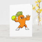 Wortel bij handbalspeler met handbal kaart (Gele Bloem)