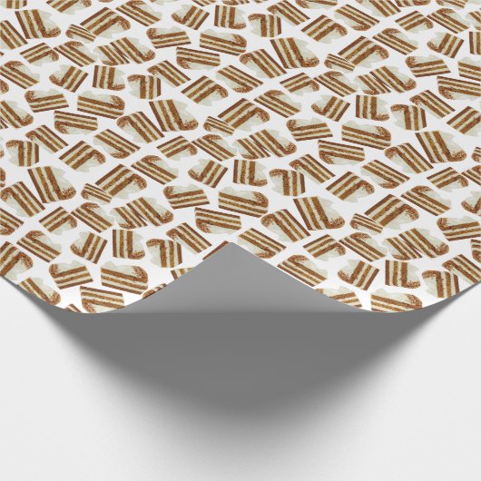 Wortel cake patroon cadeaupapier (Hoek)