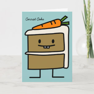 Wortel Cake plak konijntje tanden ijsdessert Bedankkaart