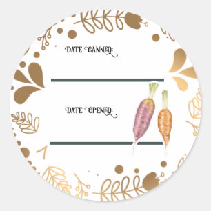 Wortel Canning Jar Label Zelfgemaakt