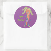 Wortel Cara Glossy Ronde Sticker (Tas)