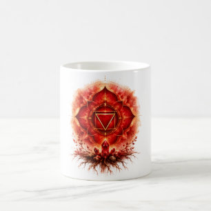 Wortel Chakra Symbool Gloeiende Wortels Koffiemok
