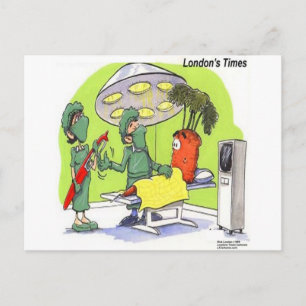 Wortel Chirurgie Grappige Medische Cartoon Briefkaart