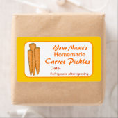 Wortel Custom Pickle Jar Labels Gepersonaliseerd (Insitu)