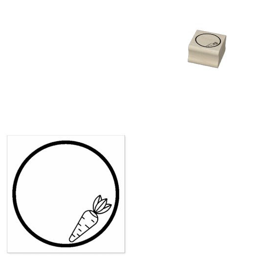 Wortel en cirkel rubberstempel (Gestempeld)