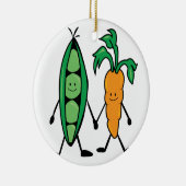 Wortel en erwten keramisch ornament (Rechts)
