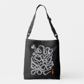 Wortel en konijn crossbody tas (Achterkant)