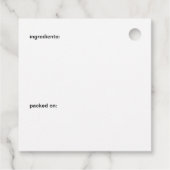 Wortel en Pepper Pals Cartoon Escabeche Pickle Bedankjes Labels (Achterkant)