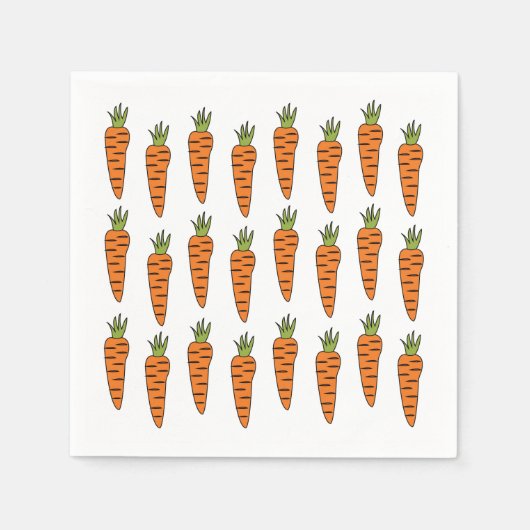 Wortel Food Veggie Party Servet (Voorkant)