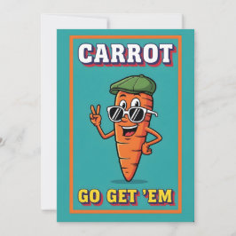 Wortel Ga Ze Halen grappige wortel woordgrap motiv Bedankkaart