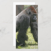 Wortel getopt Gorilla met vlotte armen Bedankkaart (Voorkant / Achterkant)