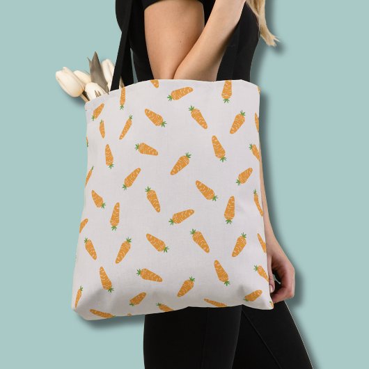 Wortel groente patroon tote bag