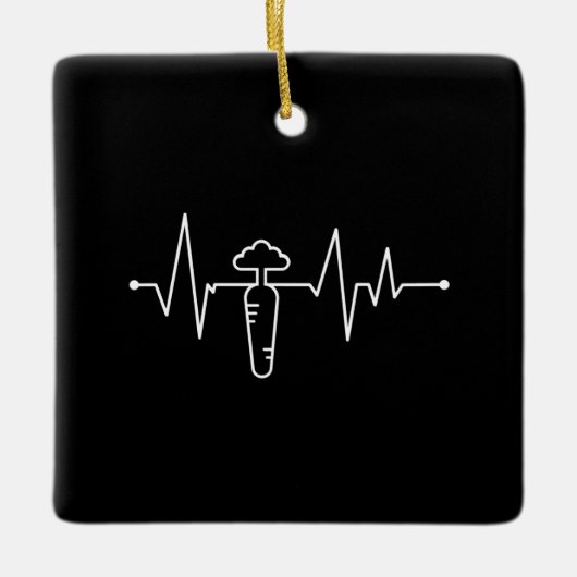 Wortel Groente Vegan Keramisch Ornament (Voorkant)