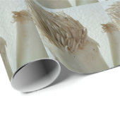 Wortel, groenten, gezond, ruw wit voedsel cadeaupapier (Rol Hoek)