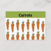 Wortel Groenten Vers Voedsel Gezondheid Visitekaartje (Voorkant)