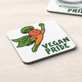 Wortel Held Vegan Trots Bier Onderzetter (Linkerzijde)