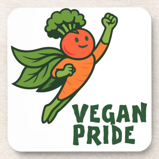 Wortel Held Vegan Trots Bier Onderzetter (Voorkant)