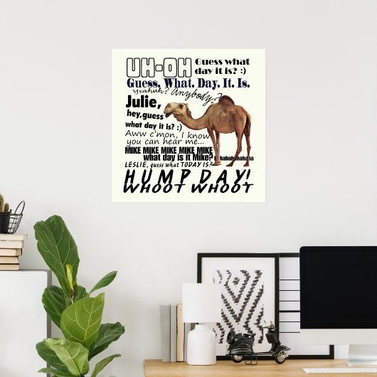 Wortel. Hump Dag Poster (Thuiskantoor)