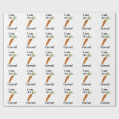 Wortel Ik ben A + Grappige Wortel Cadeaupapier (Vlak)