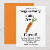 Wortel Ik ben A + Grappige Wortel Kaart (Voorkant / Achterkant)