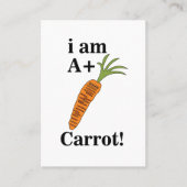 Wortel Ik ben A + Grappige Wortel Visitekaartje (Voorkant)