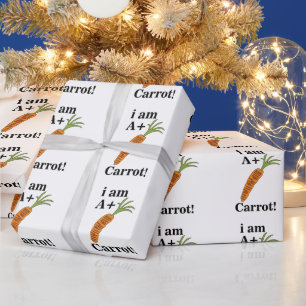 Wortel Ik ben een A+ Grappige Wortel Cadeaupapier