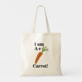 Wortel Ik ben een A+ Grappige Wortel Tote Bag (Achterkant)