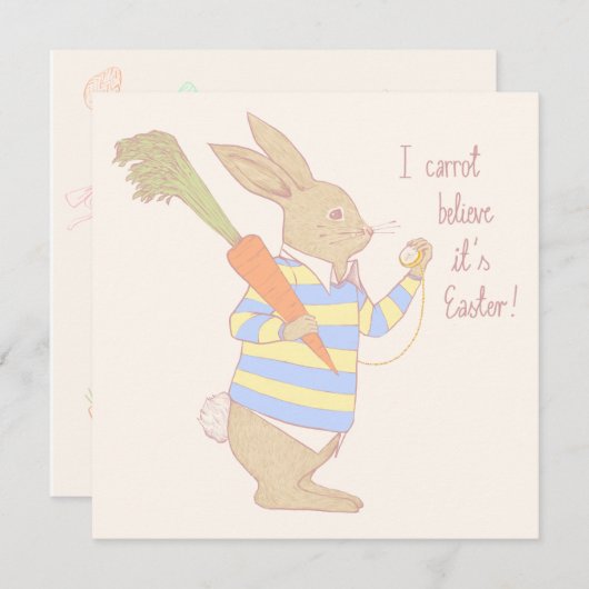Wortel, ik geloof dat het Pasen is! (Voorkant / Achterkant)