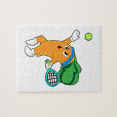 Wortel in Tennis met Tennis racket Legpuzzel (Horizontaal)