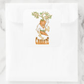 Wortel Karate CARRATE Vierkante Sticker (Tas)