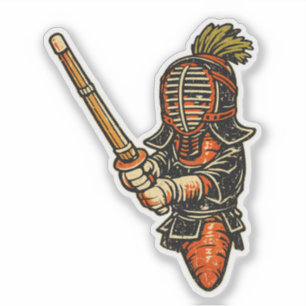 Wortel Kendo — Grappige Groente Martial Arts Sticker