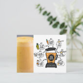 Wortel koeler smoothie Recipe Briefkaart (Staand voorkant)