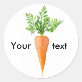 Wortel met bladeren ronde sticker