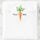 Wortel met bladeren ronde sticker (Tas)