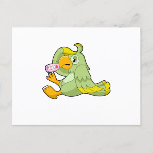 Wortel met klinische thermometer briefkaart