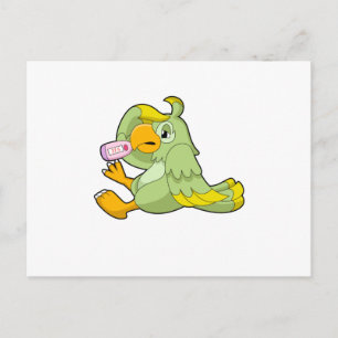 Wortel met klinische thermometer briefkaart