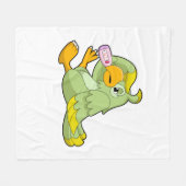 Wortel met klinische thermometer fleece deken (Voorkant (Horizontaal))