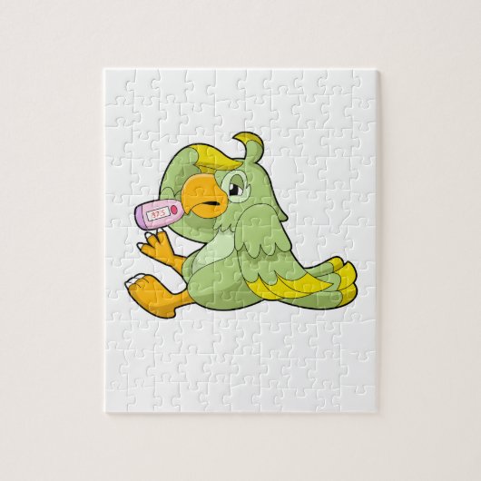 Wortel met klinische thermometer legpuzzel (Verticaal)