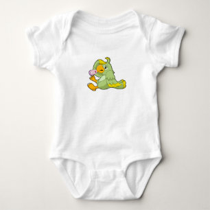 Wortel met klinische thermometer romper