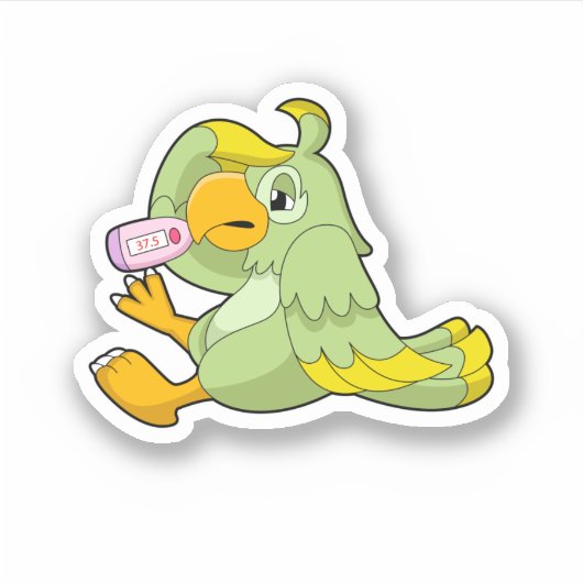 Wortel met klinische thermometer sticker (Voorkant)