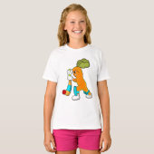 Wortel op cricket met cricket bat t-shirt (Voorkant volledig)