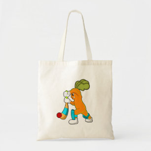 Wortel op cricket met cricket bat tote bag