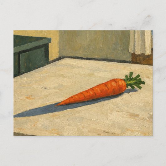 Wortel op een Kunstansichtkaart van een Tafel Briefkaart (Voorkant)