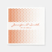 Wortel Oranje poka Dots Modern White Servetten (Voorkant)