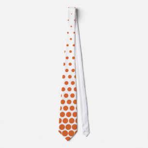 Wortel Oranje poka Dots Modern White Stropdas